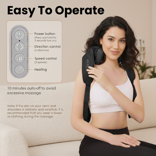 Relievio Shiatsu Cordless Neck & Shoulder Massager